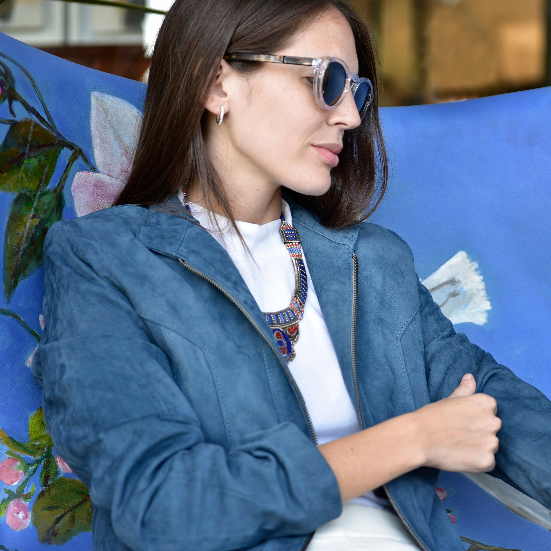 Chaqueta corta en Melton Lana