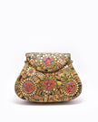 Minaudière Joya Coral del Sahara — Latón & Mosaico Ámbar
