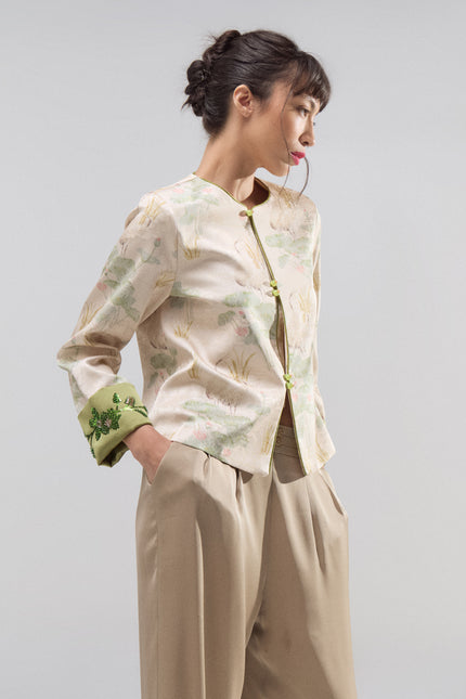 Chaqueta Seda Jardín de Loto