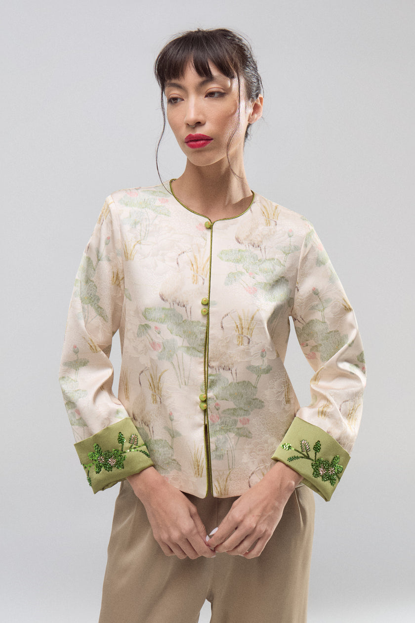 Chaqueta Seda Jardín de Loto