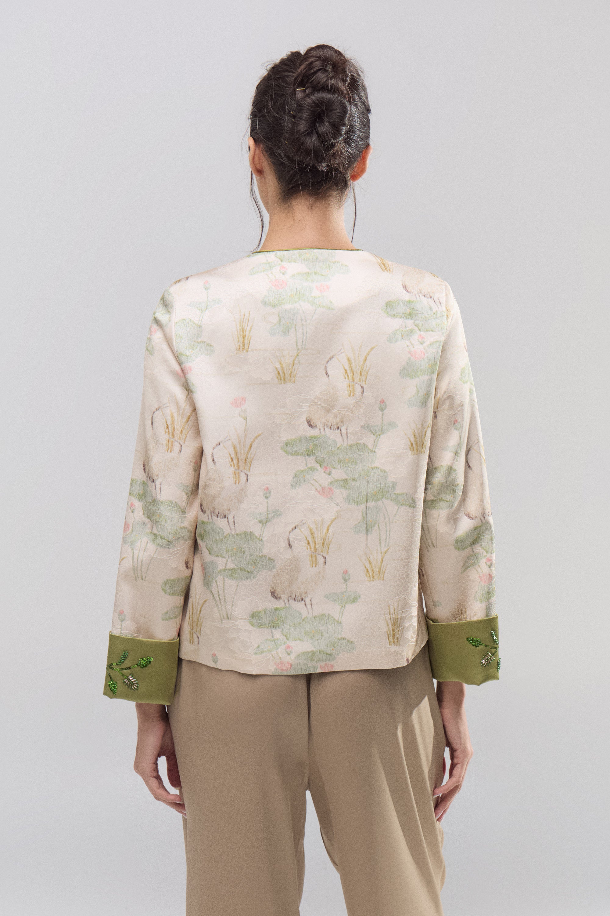 Chaqueta Seda Jardín de Loto