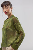 Camisa Seda Verde Oliva Imperial