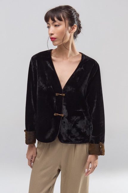 Chaqueta Reversible Noir Doré