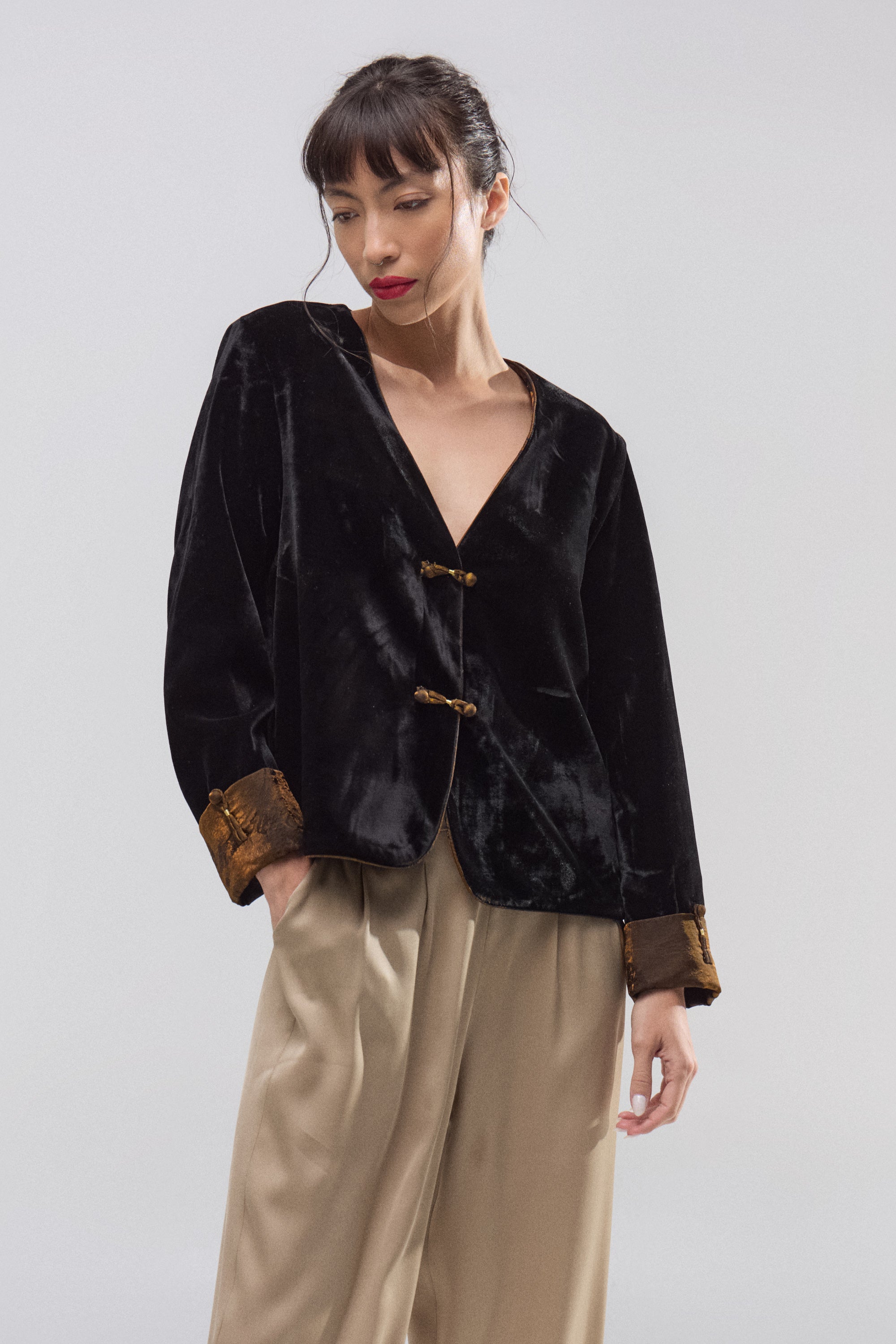 Chaqueta Reversible Noir Doré