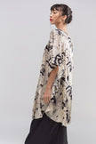 Túnica Marfil de Seda Natural Estampada