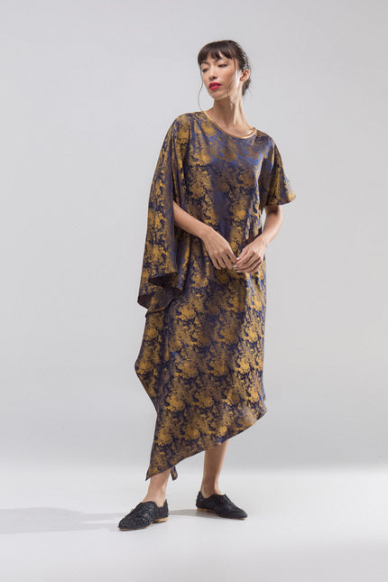 Túnica Aurea de Jacquard en Seda Natural