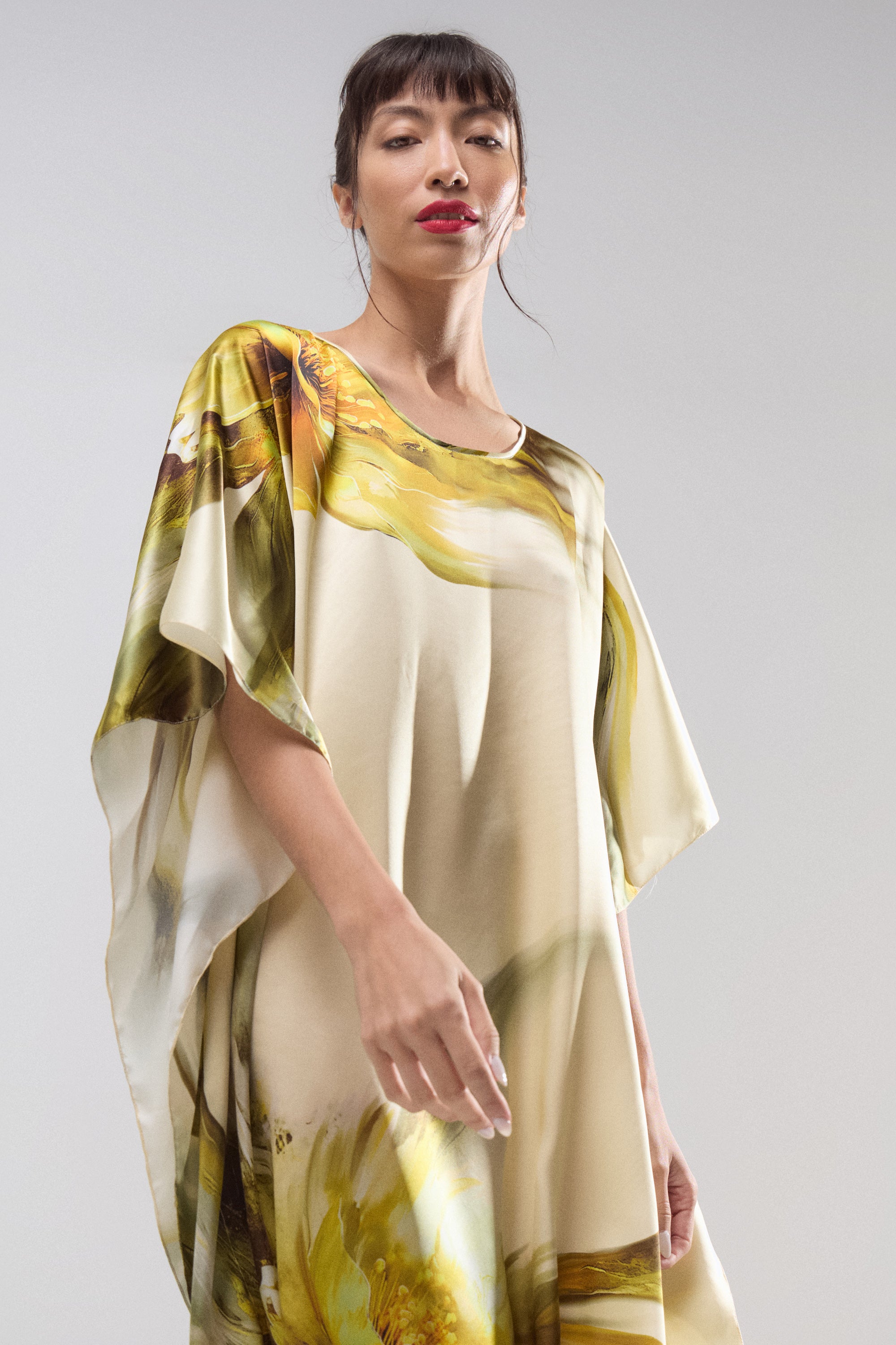Túnica Sol de Seda Natural Estampada