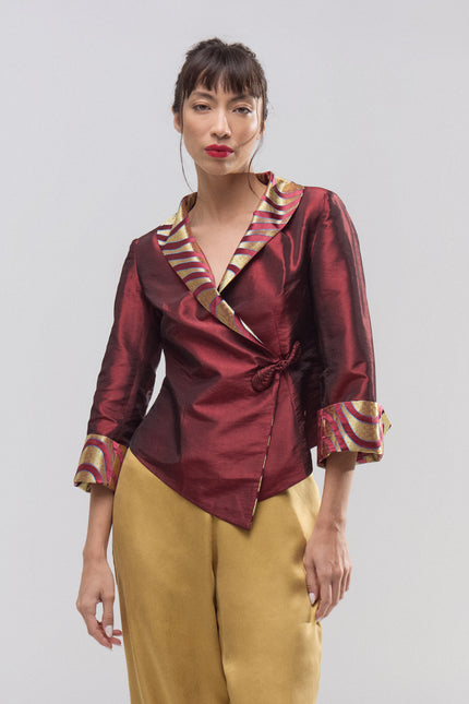 Chaqueta Rubí de Shantung