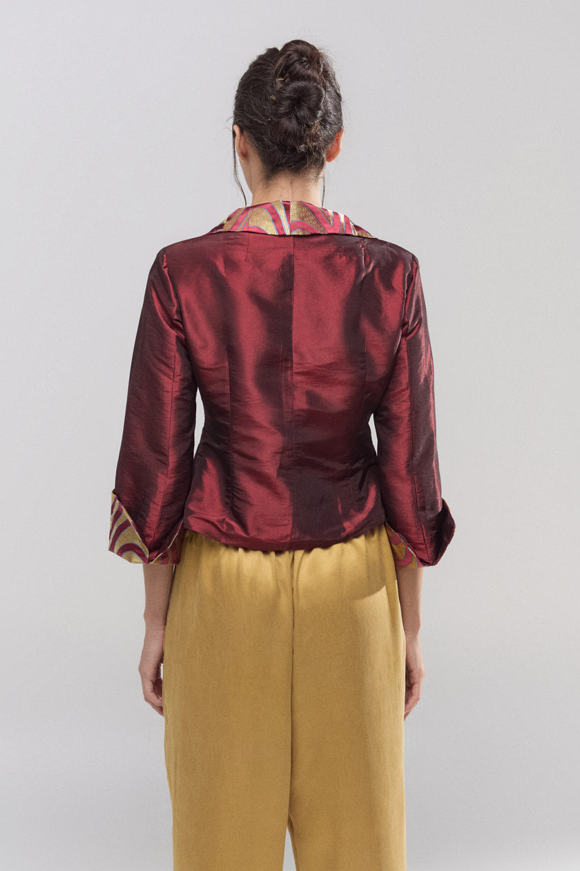 Chaqueta Rubí de Shantung