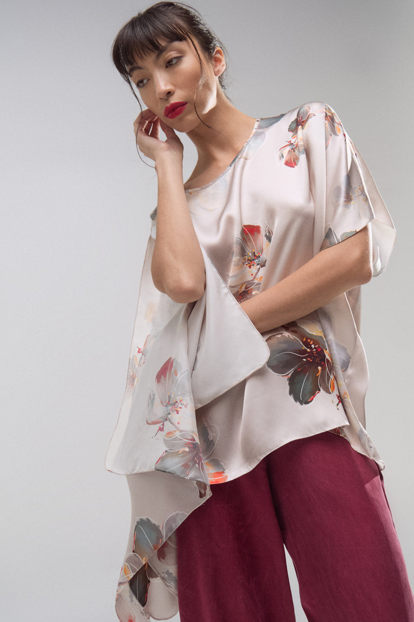 Blusa Seda Magnolia Nude