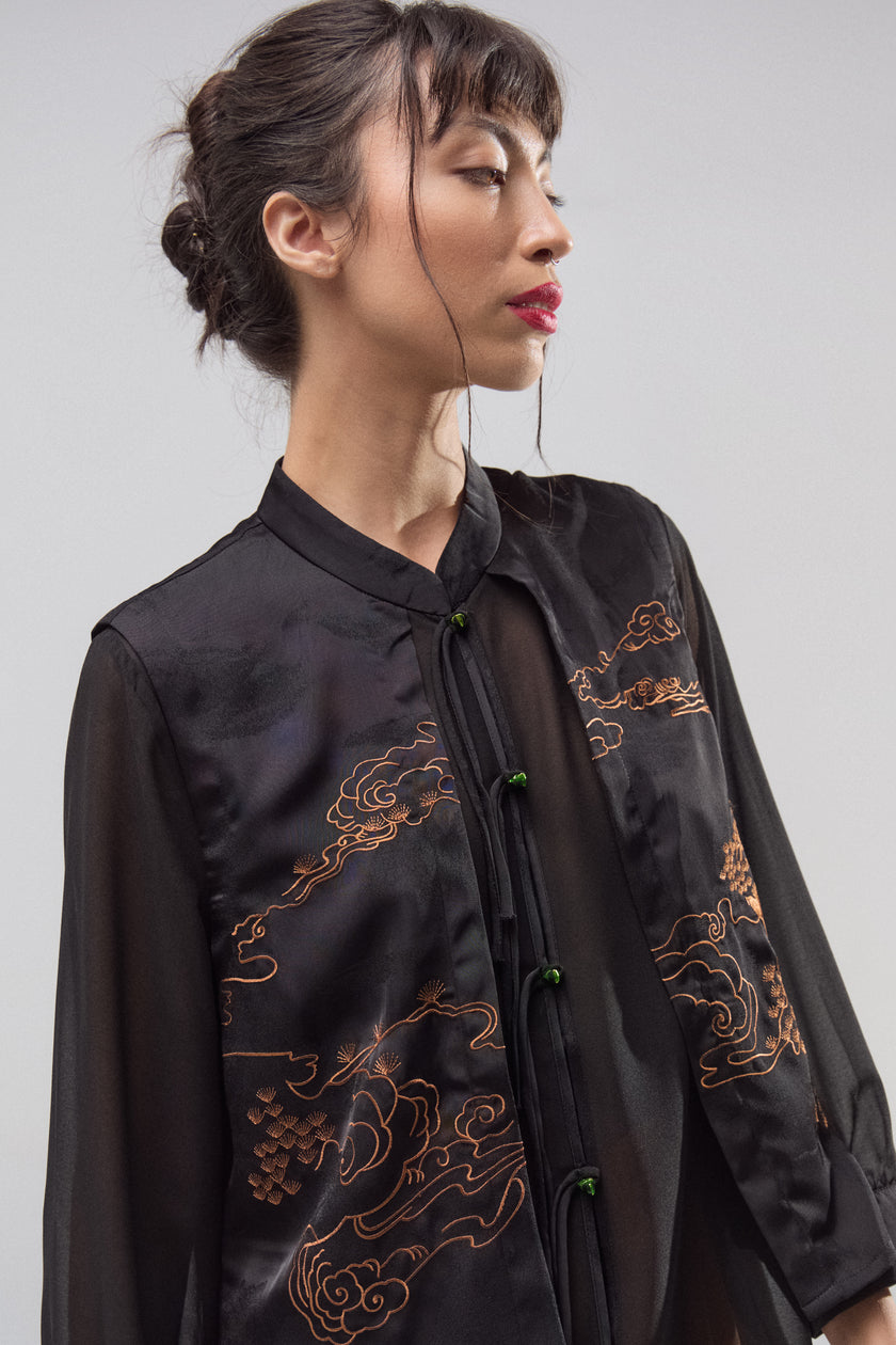 Blusa Seda Nube Nocturna