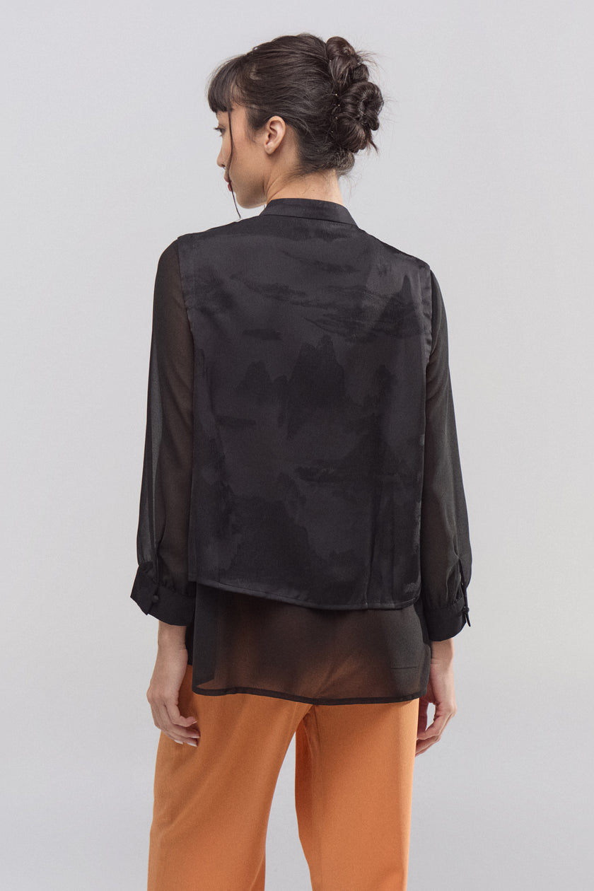 Blusa Seda Nube Nocturna