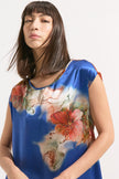 Vestido de Seda “Jardín Cobalto”