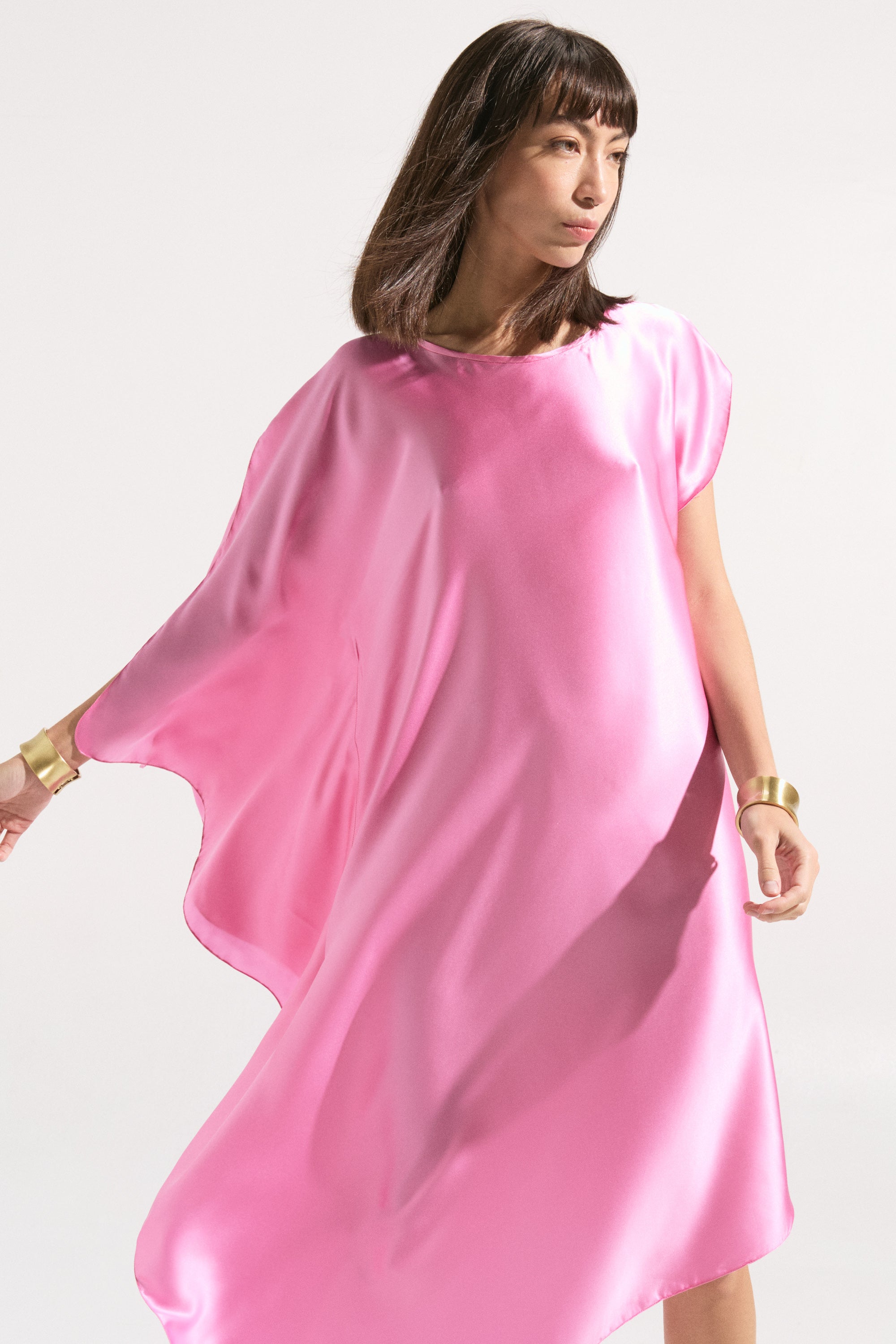 Túnica de Seda “Aurora Fucsia”
