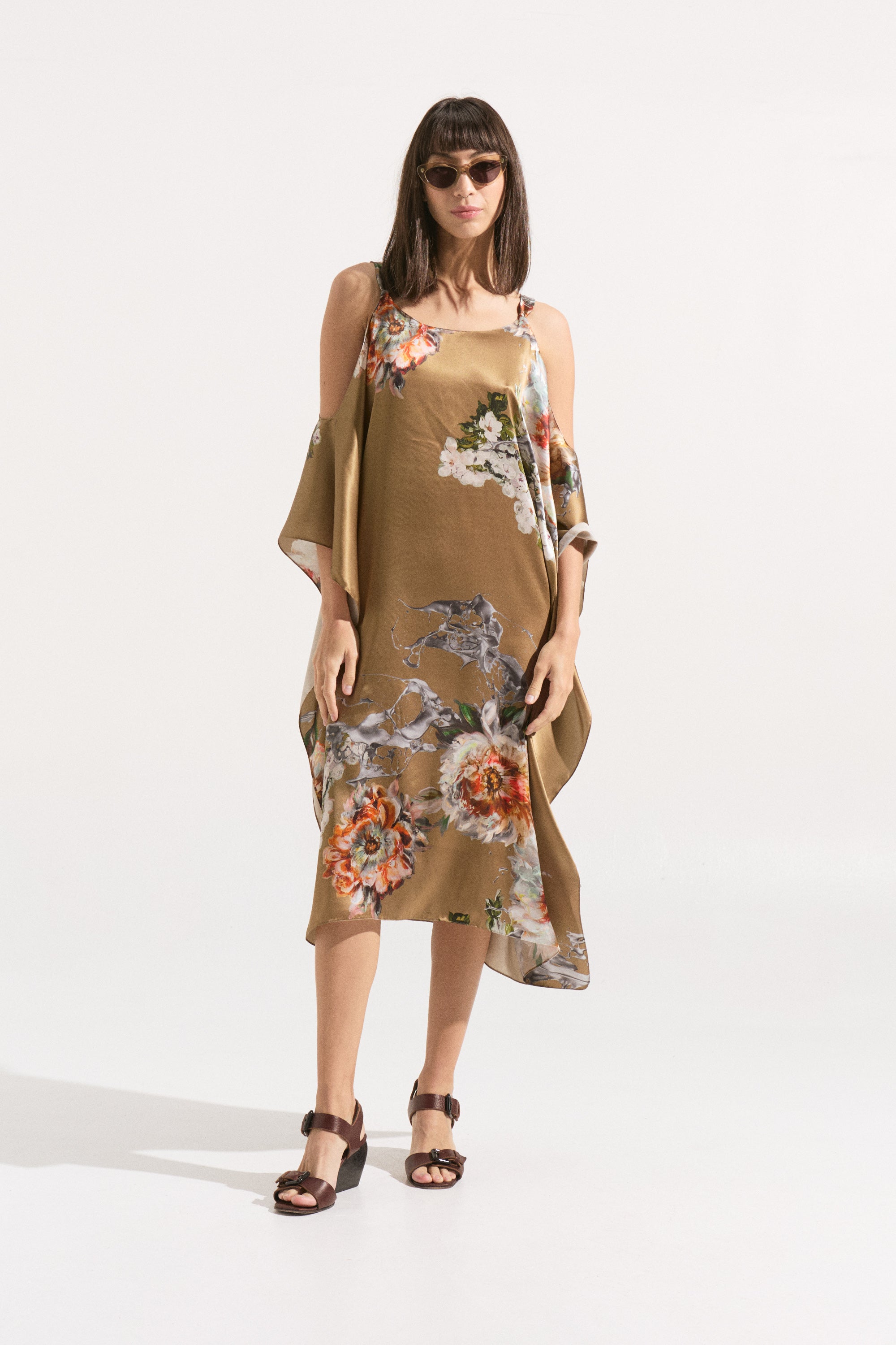 Vestido de Seda “Jardín Ámbar”