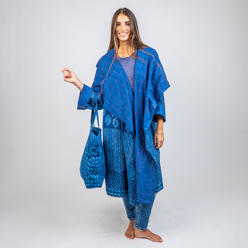 KIMONO DE ALGONDON ESTAMPADO