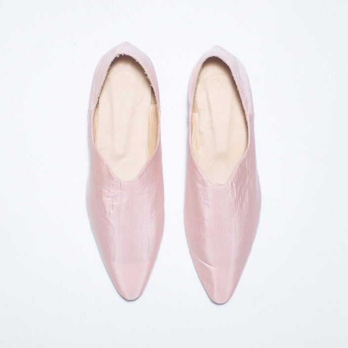 BABUS SHANTUNG DE SEDA ROSA