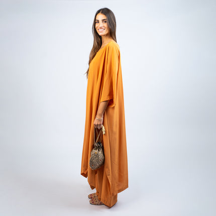 TUNICA DE SEDA NATURAL NARANJA