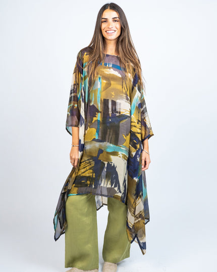 SET EXCLUSIVO EN GASA DE SEDA NATURAL Y LINO BELGA – ARTE Y ELEGANCIA EN MOVIMIENTO