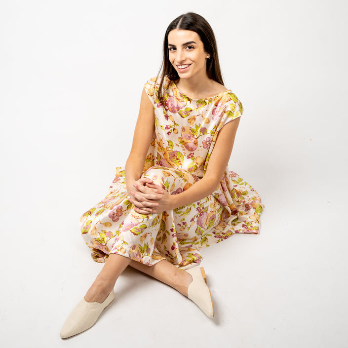 TUNICA SEDA NATURAL ESTAMPADA