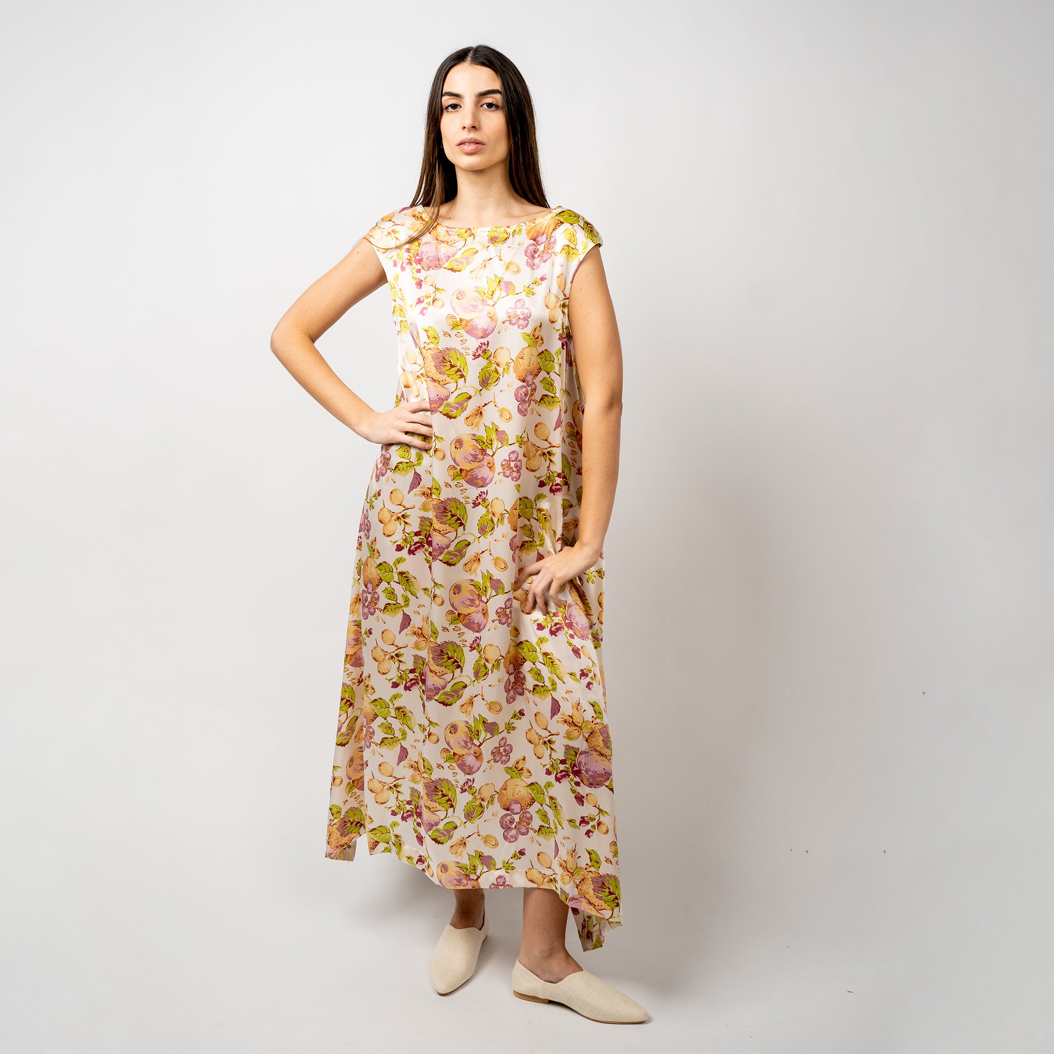 TUNICA SEDA NATURAL ESTAMPADA