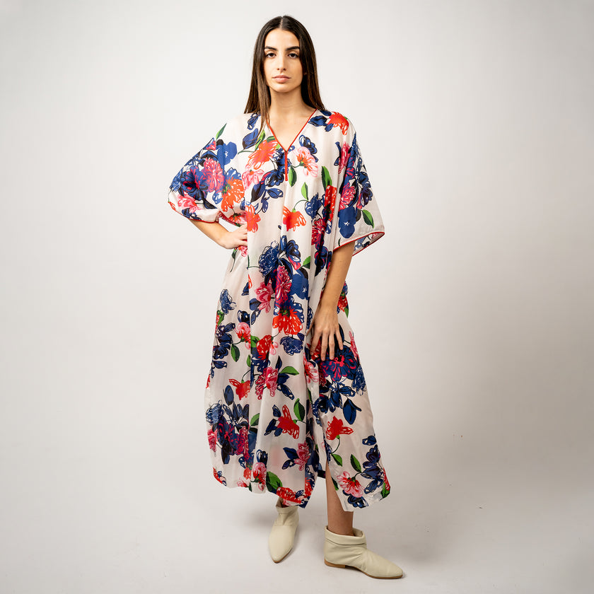 Túnica Gasa de Seda Estampada
