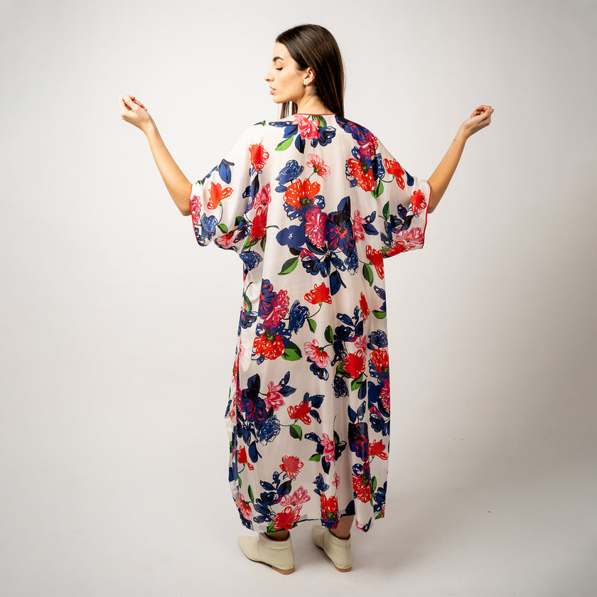 Túnica Gasa de Seda Estampada