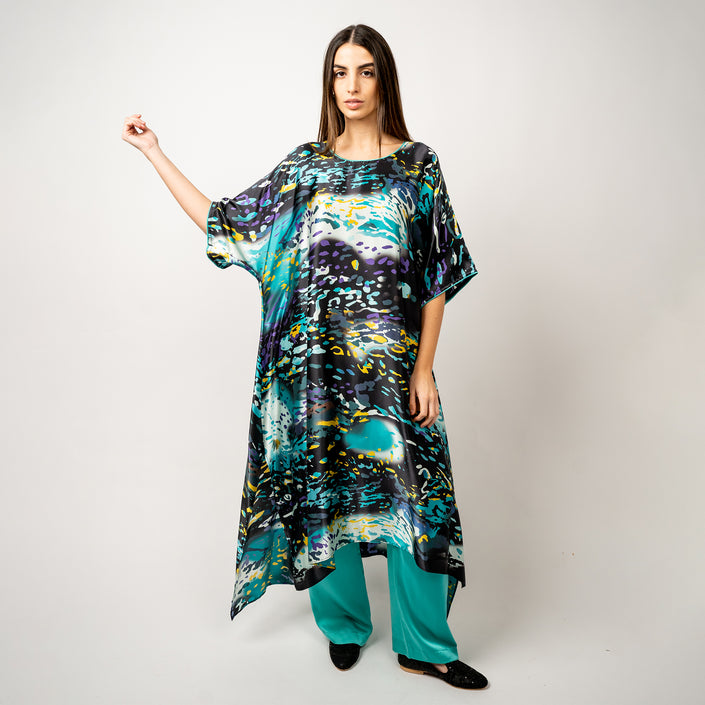 TUNICA SEDA NATURAL ESTAMPADA