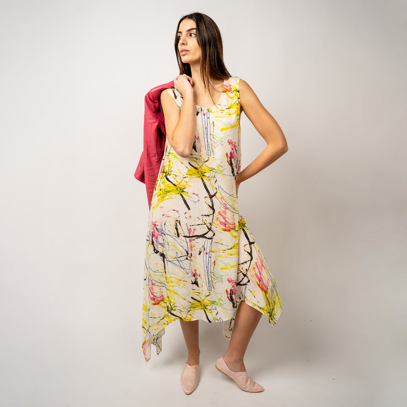 Túnica en Seda Natural Estampada