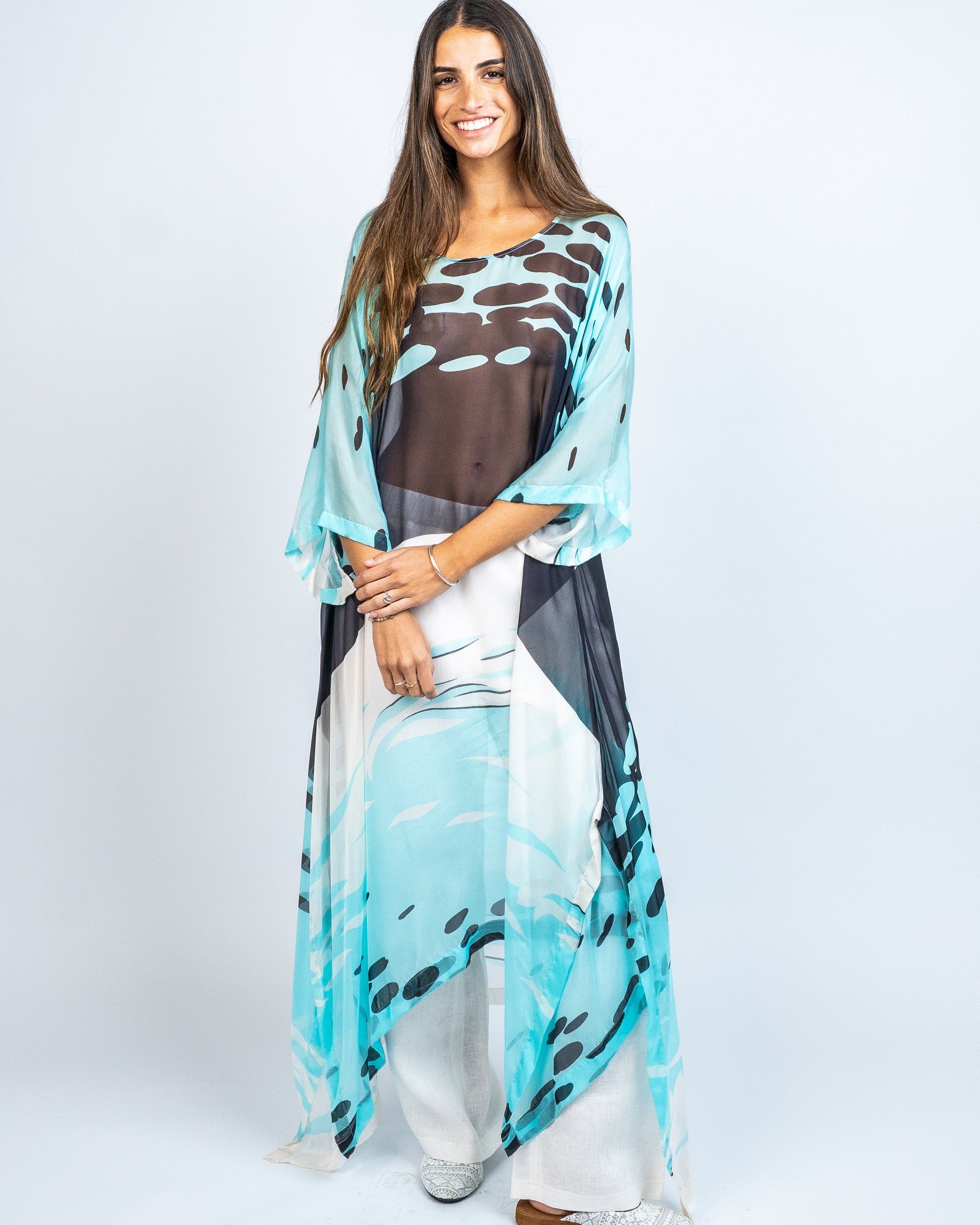 Túnica de Seda Natural Estampada – Elegancia y Exclusividad en Cada Detalle