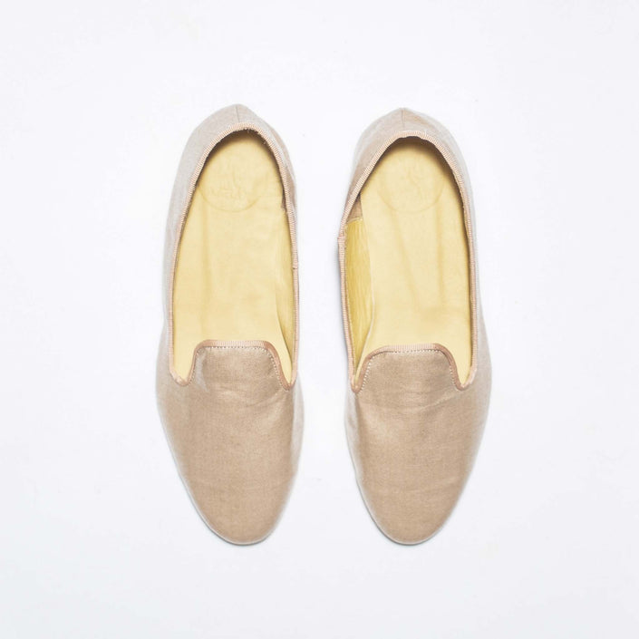 SLIPPERS LINO BELGA PLASTIFICADO BEIGE