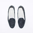 SLIPPERS ORGANZA NEGRA CON LENTEJUELAS