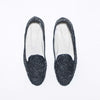 SLIPPERS ORGANZA NEGRA CON LENTEJUELAS