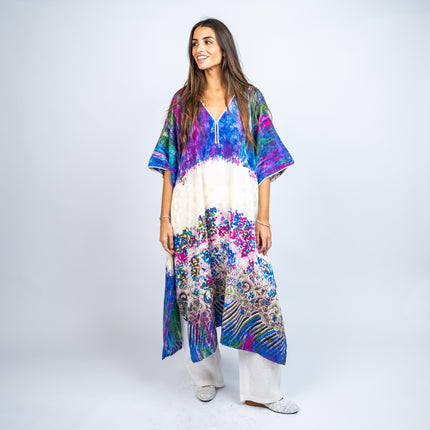 TUNICA DE SEDA ESTAMPADA