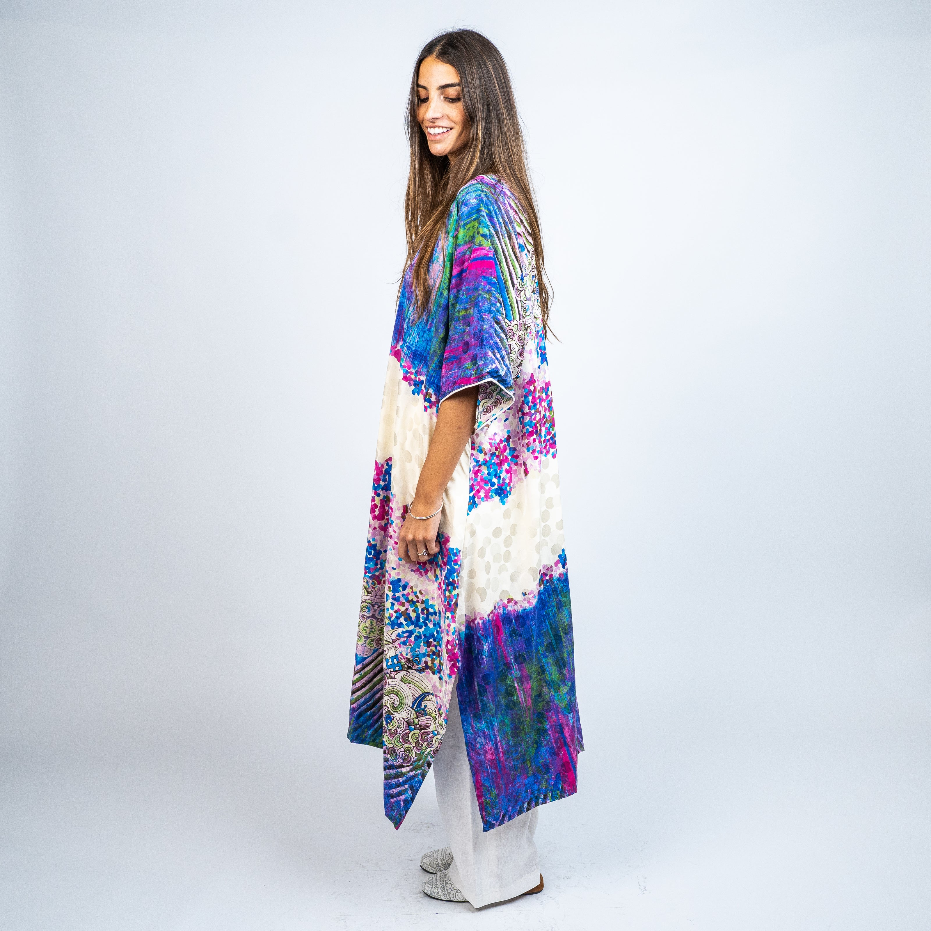 TUNICA DE SEDA ESTAMPADA