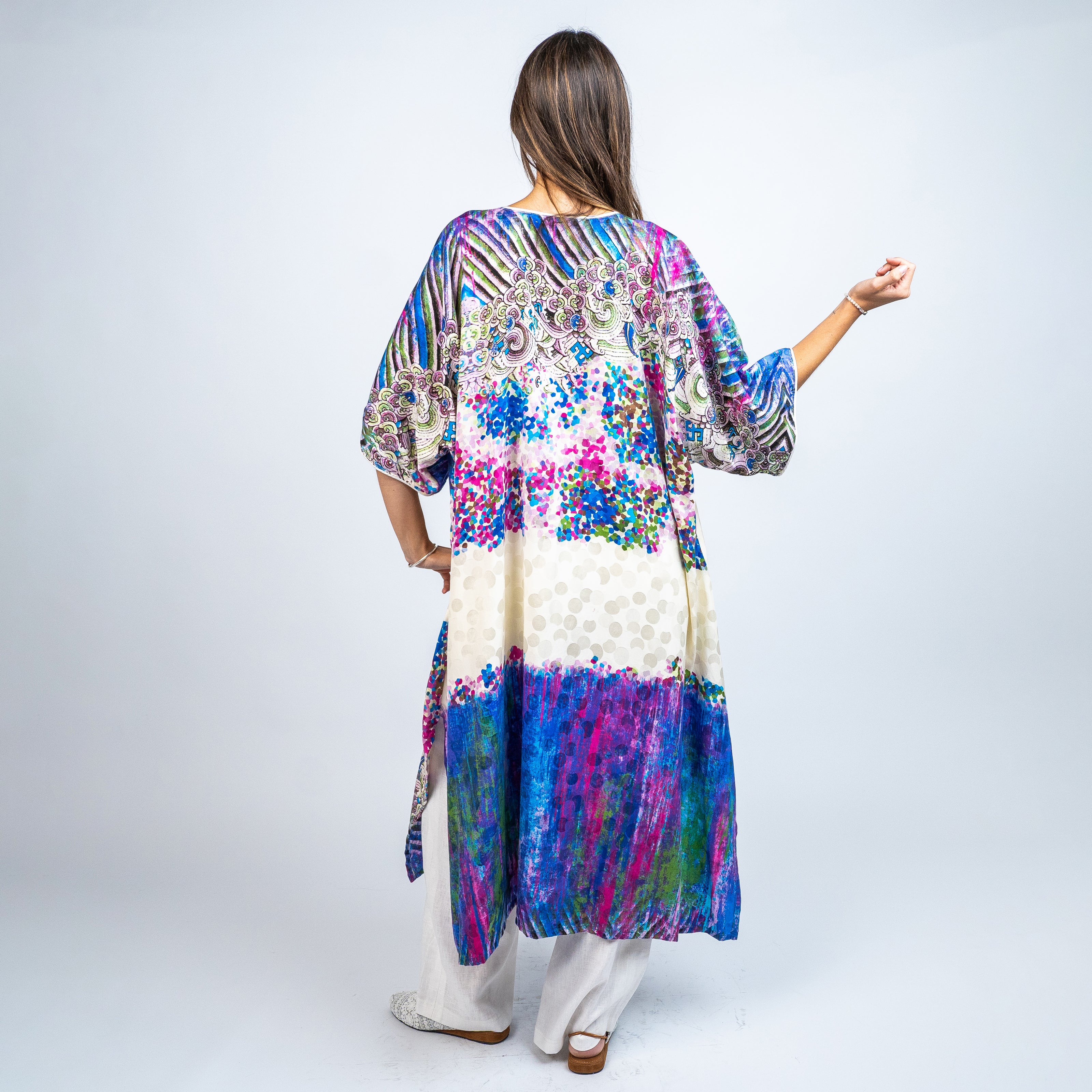 TUNICA DE SEDA ESTAMPADA