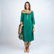 SET KURTA EN ALGODON Y SEDA Y PANTALON