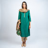 SET KURTA EN ALGODON Y SEDA Y PANTALON