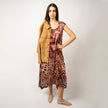 TUNICA DE SEDA NATURAL ESTAMPADA ANIMAL PRINT