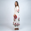 VESTIDO LARGO EN SEDA Y ALGODON ESTAMPADO
