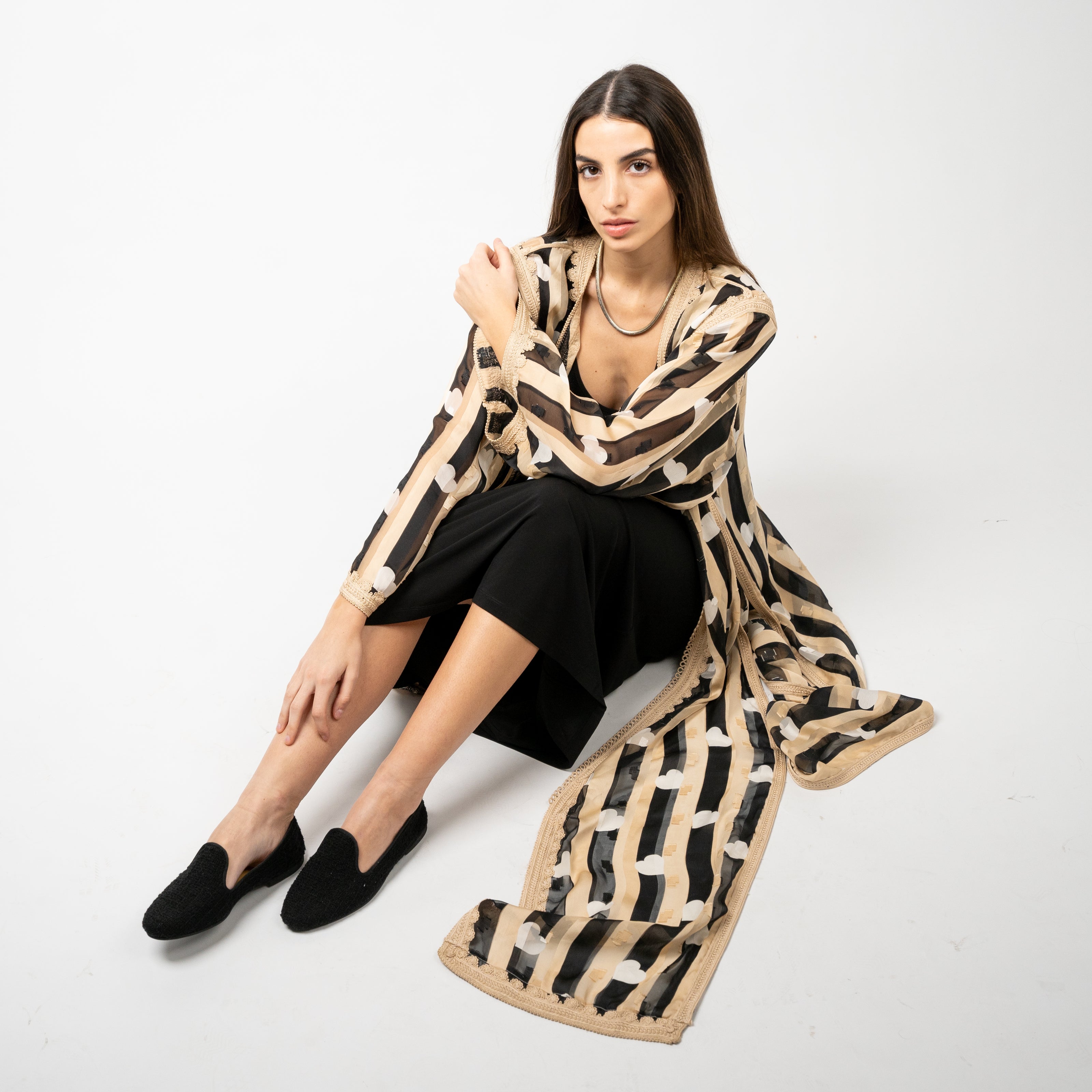 KIMONO DE GASA ESTAMPADO MARROQUI