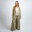 SET KIMONO EN SEDA NATURAL, PANTALON DE SEDA Y BLUSA DE SEDA