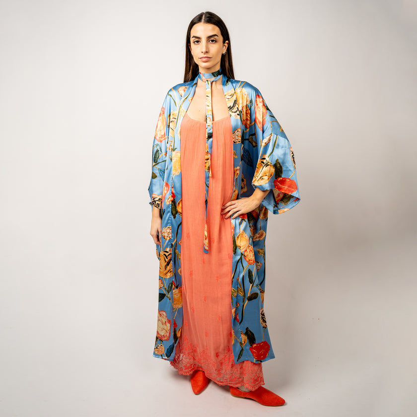 SET KIMONO Seda Multicolor + Vestido