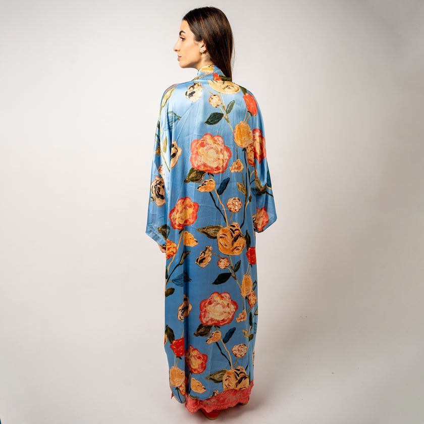 SET KIMONO Seda Multicolor + Vestido