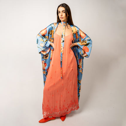 SET KIMONO Seda Multicolor + Vestido