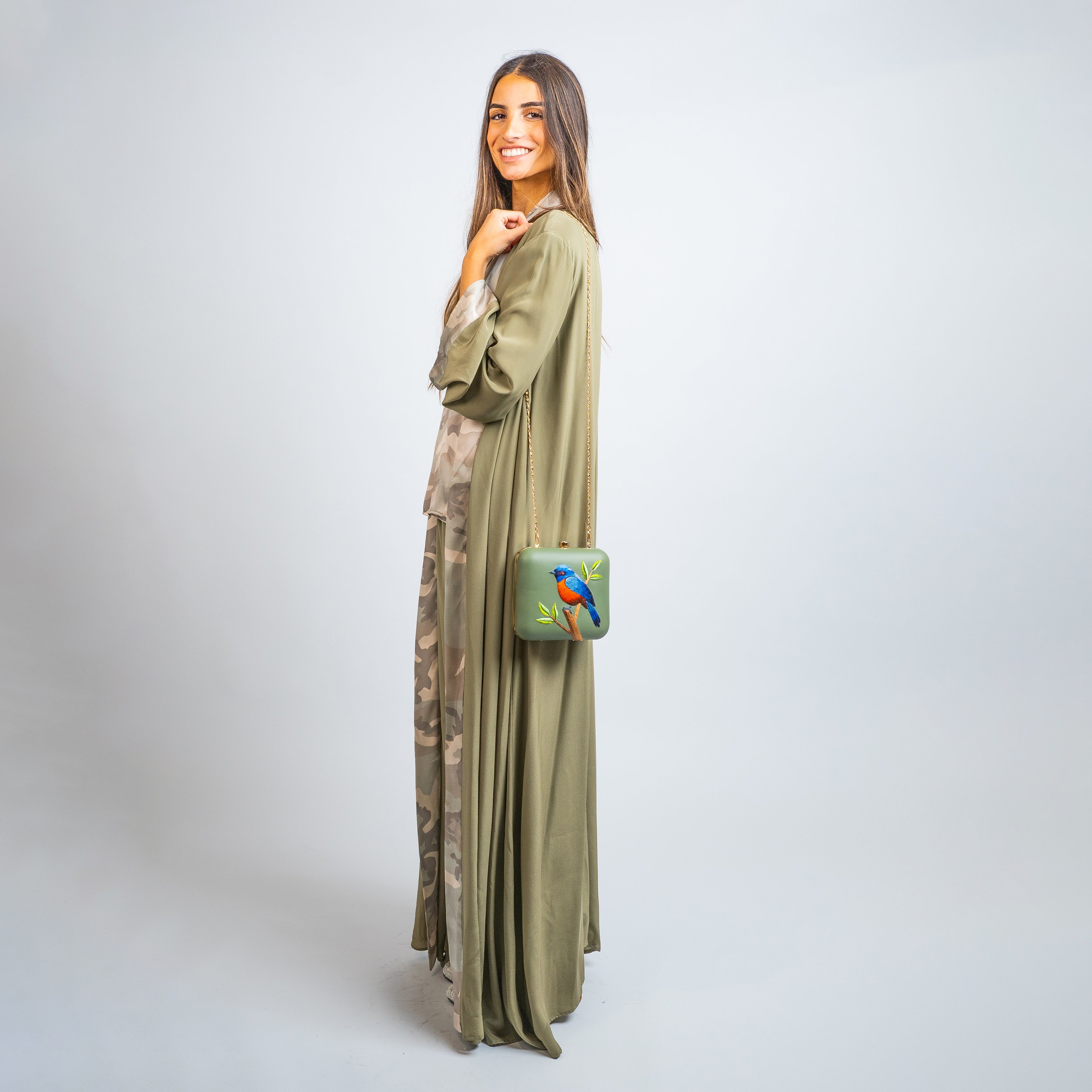 SET KIMONO EN SEDA NATURAL, PANTALON DE SEDA Y BLUSA DE SEDA