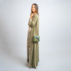 SET KIMONO EN SEDA NATURAL, PANTALON DE SEDA Y BLUSA DE SEDA