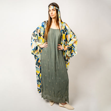 SET KIMONO Seda Multicolor + Vestido