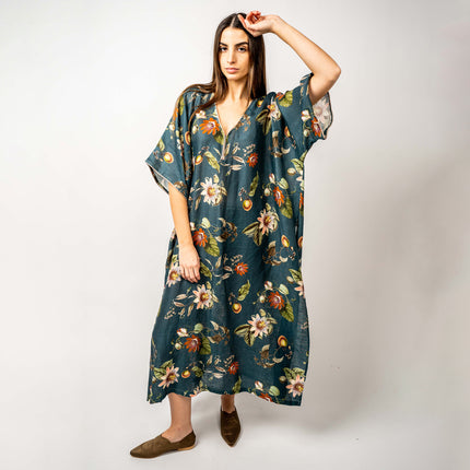 TUNICA EN LINO BELGA ESTAMPADO
