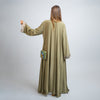SET KIMONO EN SEDA NATURAL, PANTALON DE SEDA Y BLUSA DE SEDA